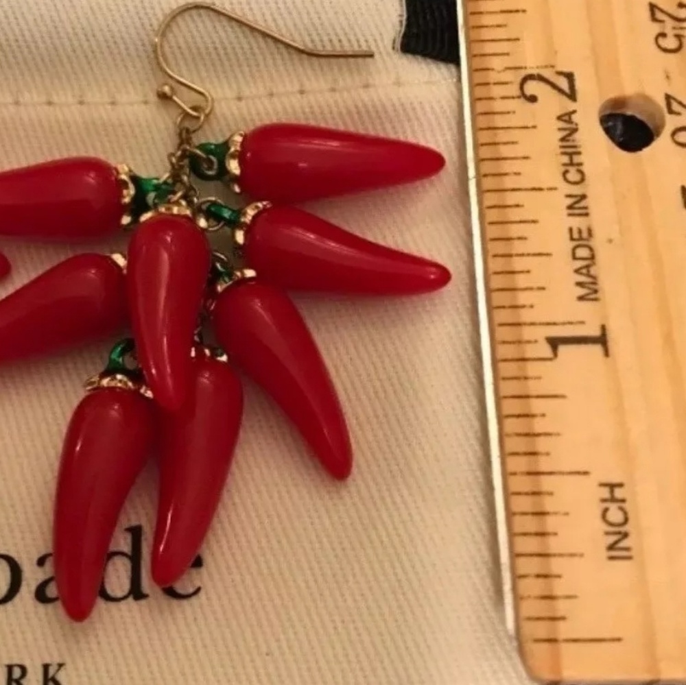 Kate Spade Spice It Up Red Chili Pepper Earrings - Picture 3 of 4